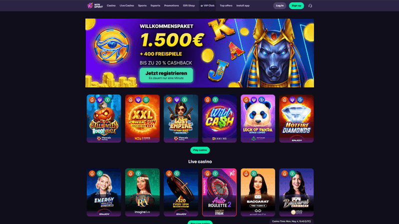 Bonusangebote bei Winspirit Deutschland